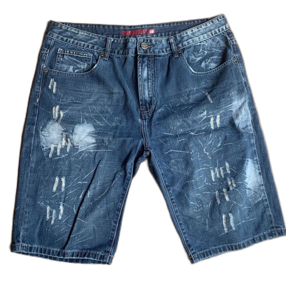 Grindhouse 1106 Men's 38 Blue Denim Jean Shorts Dark‎ Wash NWOT